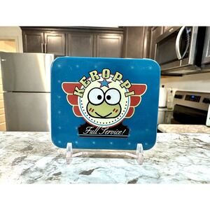 Vintage‎ Sanrio Keroppi Tin Case 1996 Japan Frog Metal Square Blue Green